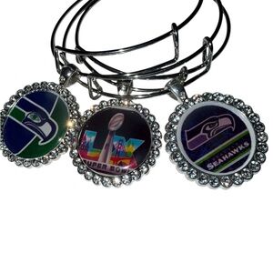 Seahawks Themed Charm Bracelets